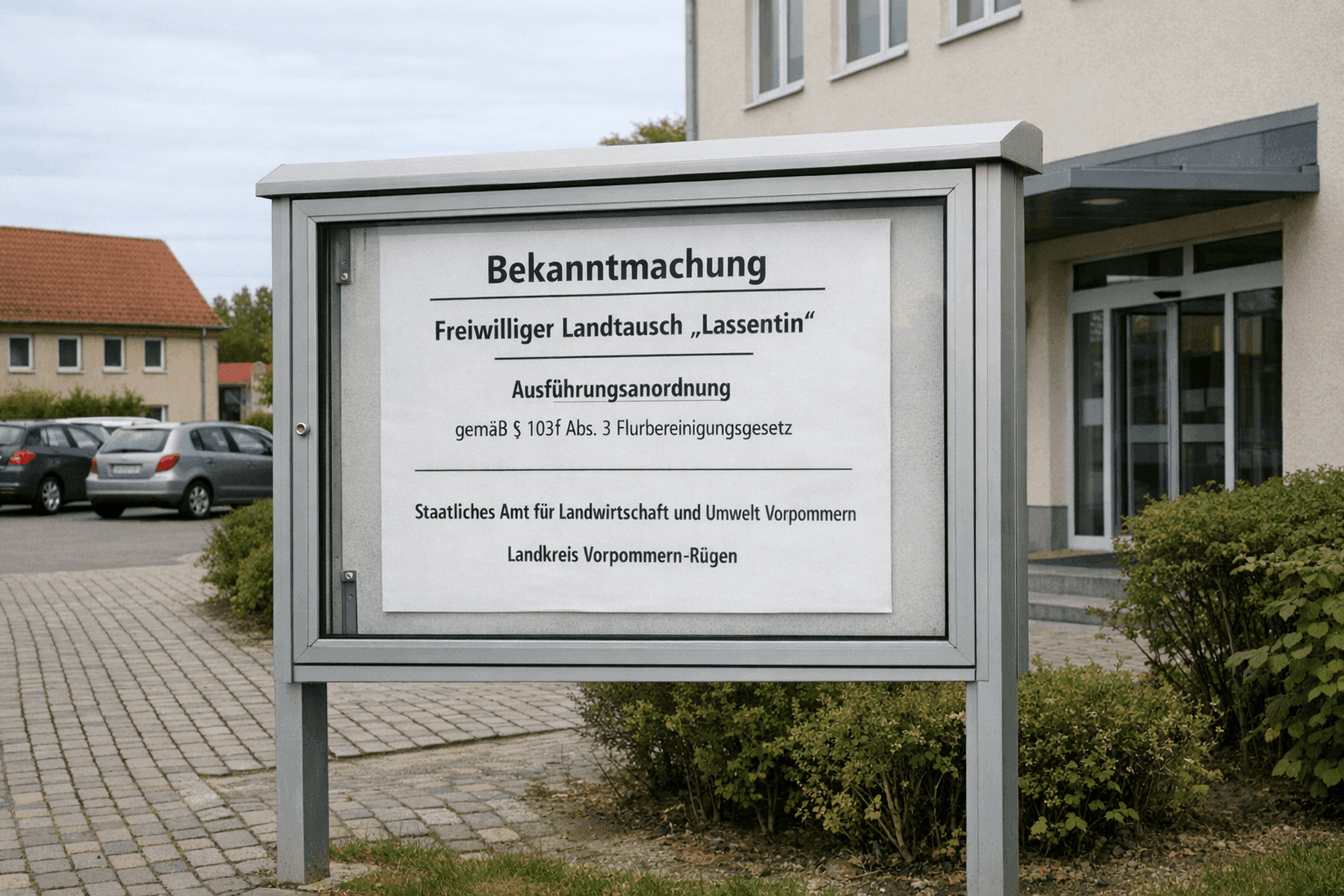 Kurzmitteilung: Landtausch „Lassentin“ offiziell bekannt gemacht